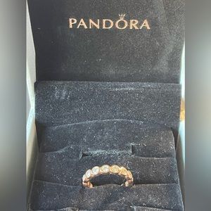 PANDORA Alluring Brilliant Rose Gold colour eternity band.